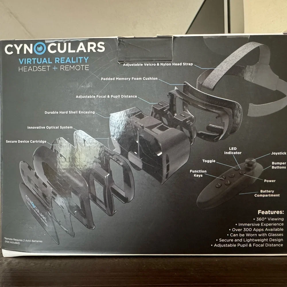 Cynoculars Virtual Reality Headset and Remote